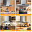 Hotte de cuisine murale à 4 vitesses avec contrôle tactile et capteur de mouvements en acier inoxydable avec 2 lumières DEL-125480979