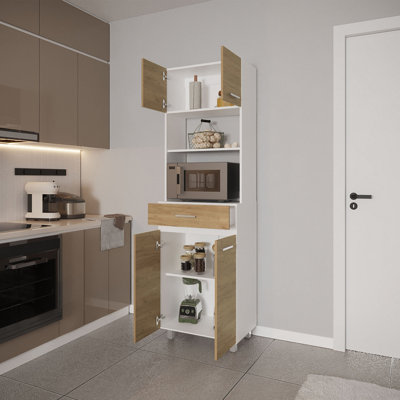 4-Door 1-Drawer Kitchen Storage Cabinet