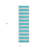 8' Runner Turquoise Striped Washable Non Skid Indoor Outdoor Runner Rug