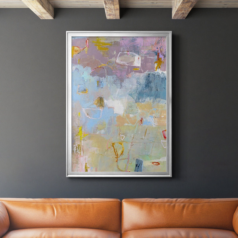 Deneus Whilst I - Picture Frame Print, 42.5" H x 30.5" W x 1" D, Silver