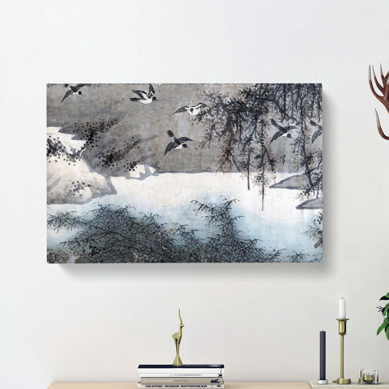 White Breasted Crows Vol.3 by Zha Shibiao - Wrapped Canvas Painting, 40cm H x 60cm W x 3cm D