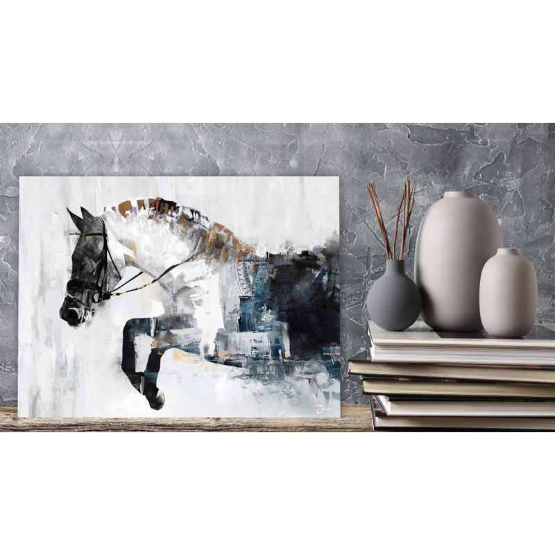 Peinture sur toile tendue, H 12 po x l 16 po x P 1,5 po
