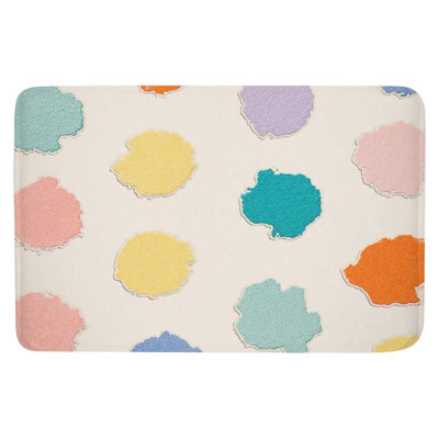 Bright Color Blot Design Bath Rug, 16 X 24