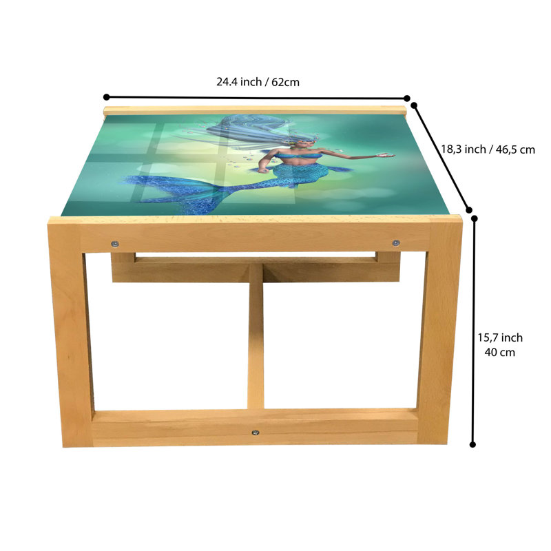 Irmgardt Sled Coffee Table, 40cm H x 46.5cm W x 62cm D