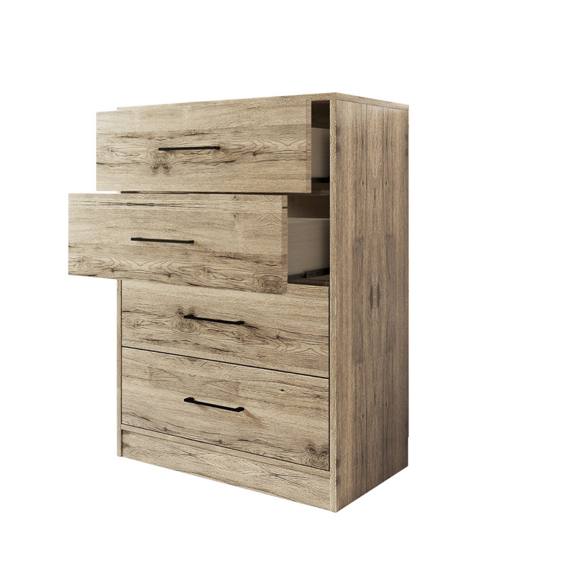 4 Drawers Chest , Light Oak