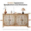 Armoire d'appoint 60 po en bois avec 4 portes, garde-manger moderne brun et blanc antique, buffet en bois, meuble multimédia, meuble console, meuble d'entrée, salon, chambre à coucher, salle à manger-848598210