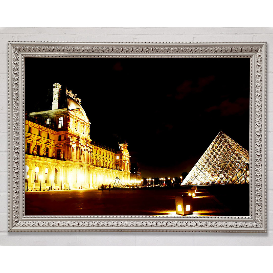 Paris Louvre Lights - Einzelner Bilderrahmen Kunstdrucke