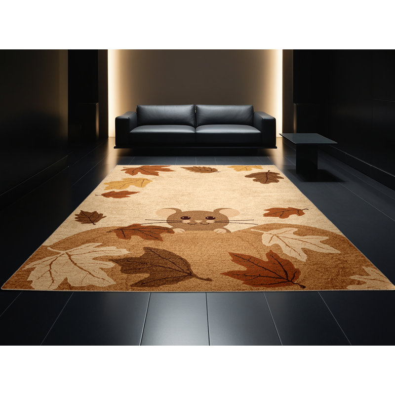 Tapis abstrait moderne et contemporain lavable à la machine Tribeca, 7 x 10