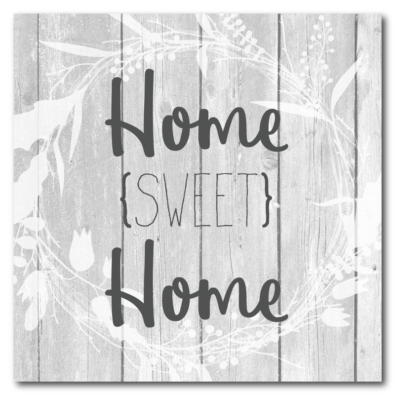 « home doux home », art textuel sur toile
