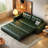 66.93"Green Modern Oil Wax Leather Sofa Bed-994405810