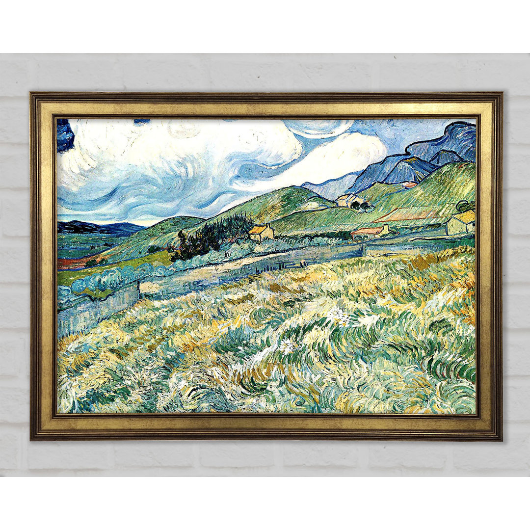 Berglandschaft hinter dem Hospital Saint-Paul von Van Gogh - Druck