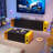 Gaming room handle storage coffee table