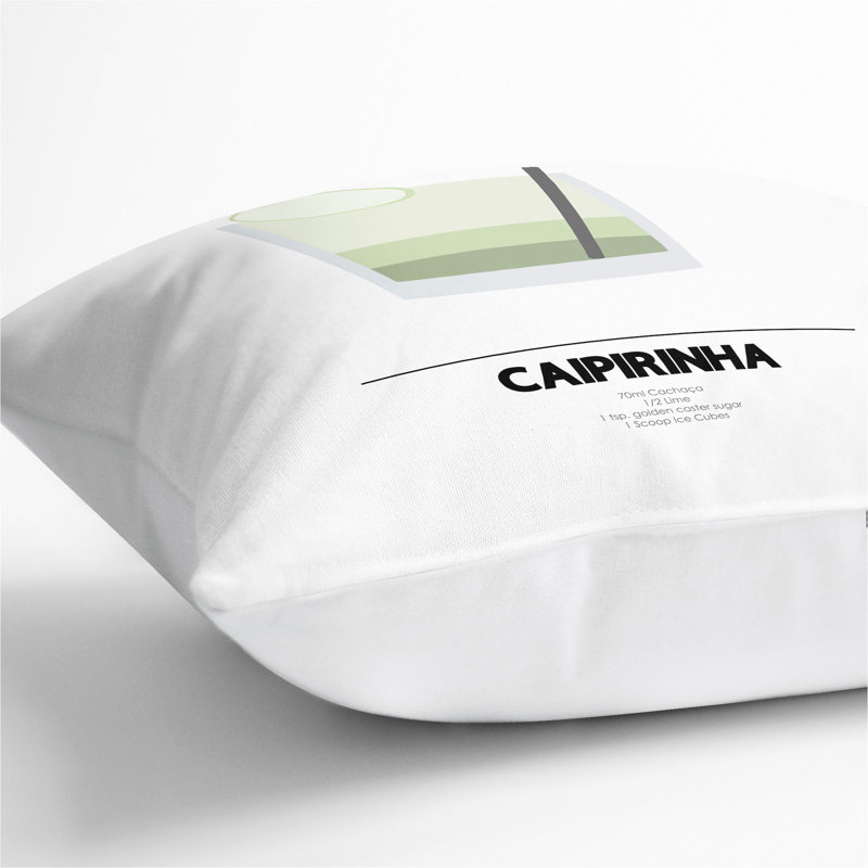 Caipirihna Square Throw Cushion, White, 40cm H x 40cm W x 15cm D