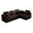 Boneless L Shape Modular Sectional Sofa, Compressed Sectional Sofa Modern Minimalist Style Corduroy Couch,Unfold Into A Bed, Bedroom, Comfy Compressed Sofa Couch Space-Efficient Design-7151129
