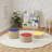 ECR4Kids SoftZone Colorful Round Ottoman Seating Set, Classroom Furniture, 3-Piece-101839001