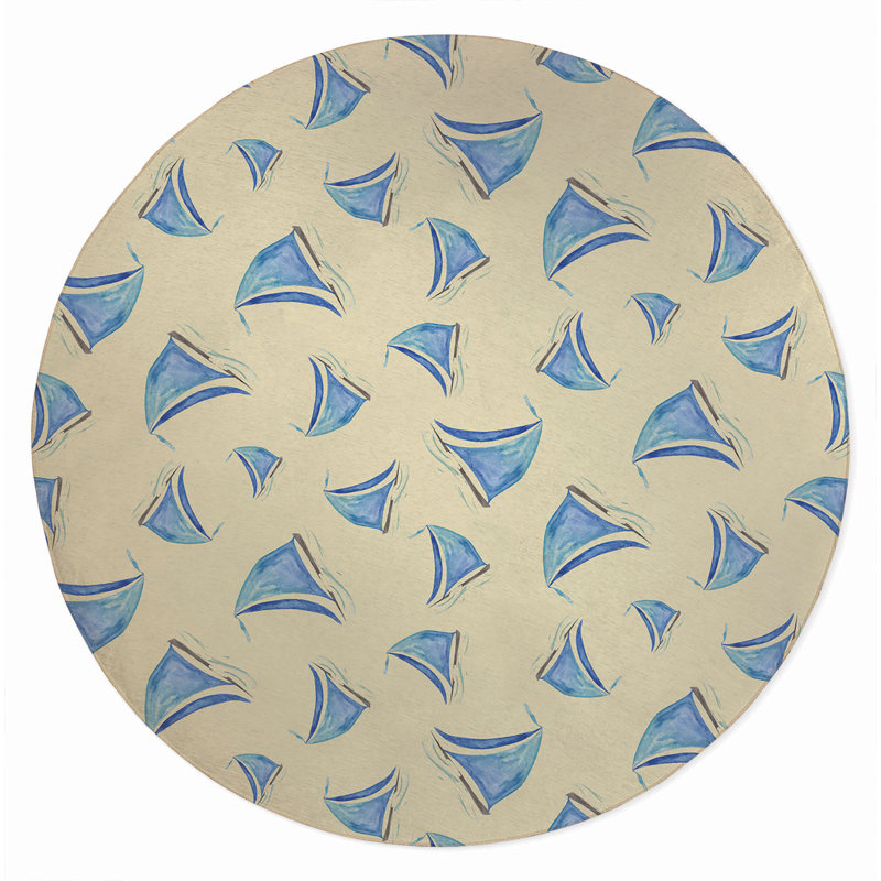 Tapis d'extérieur Summer, Rond 5 pi
