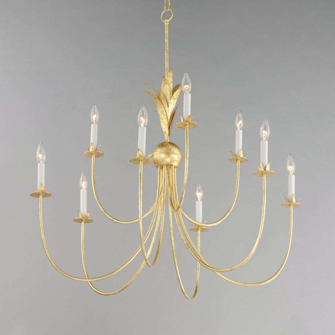 Ashelle 9 - Light Dimmable Classic / Traditional Chandelier Lark Manor™ 