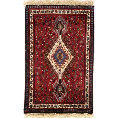 Persian Classic One-of-a-Kind Hand-Knotted Red/Malibu/Ivory/Beige 2' x 3'5"" Area Rug -  Pasargad NY, D09603a