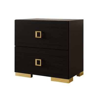 Table de chevet 2 tiroirs 24 po