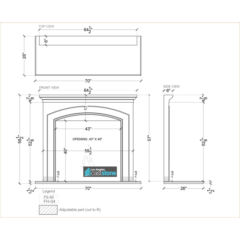 Manchester Fireplace Surround, Old World Gray