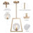 1-Light Geometric Globe Transitional Kitchen Island Pendant Light