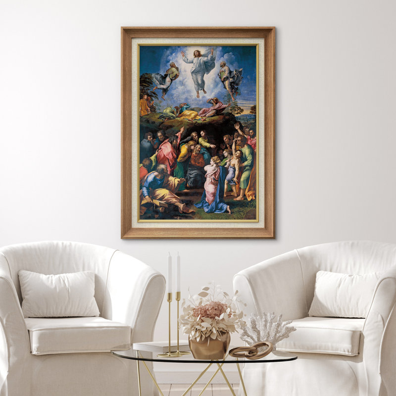 Illustration de la transfiguration du Christ de la Renaissance, images angéliques de la gloire biblique, impression sur toile encadrée