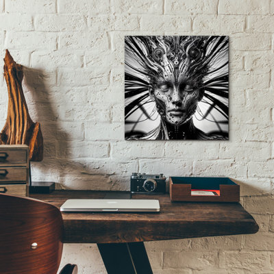 'Techno Face 6' by KIR.DART Acrylic Glass Wall Art