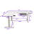 Becali 63'' L-Shaped Height Adjustable Standing Desk With A Drawer-2120531037