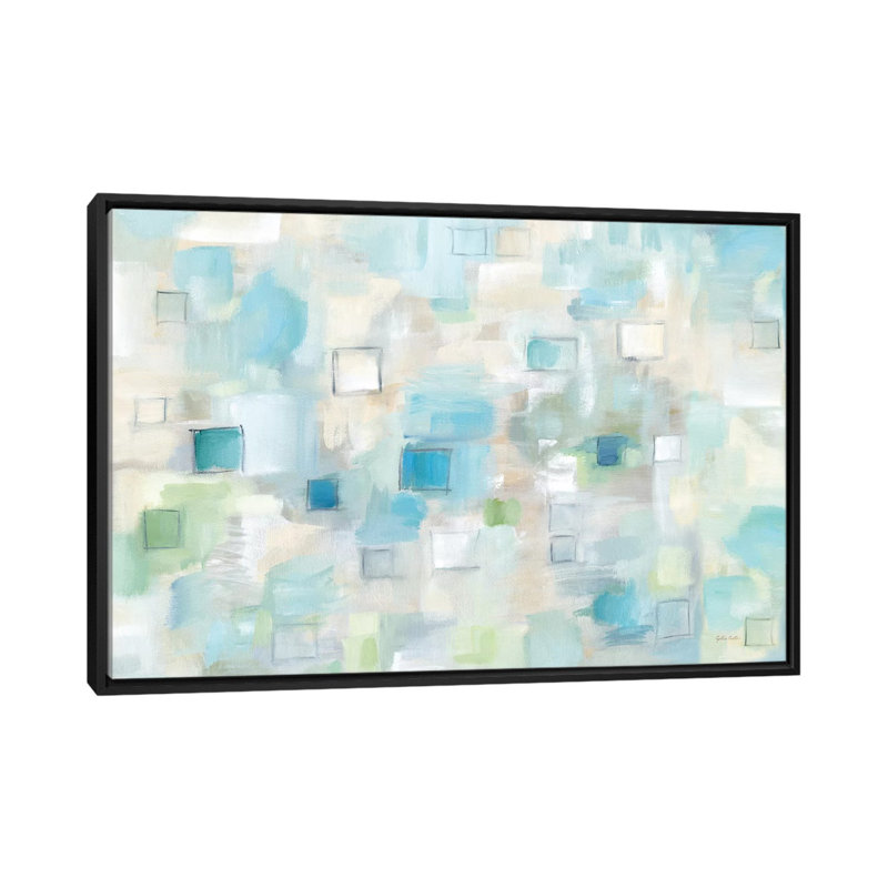 « grid ensemble landscape », impression sur toile, H 18 po x l 26 po x P 1,5 po, Toile encadrée noire, Pas de tapis