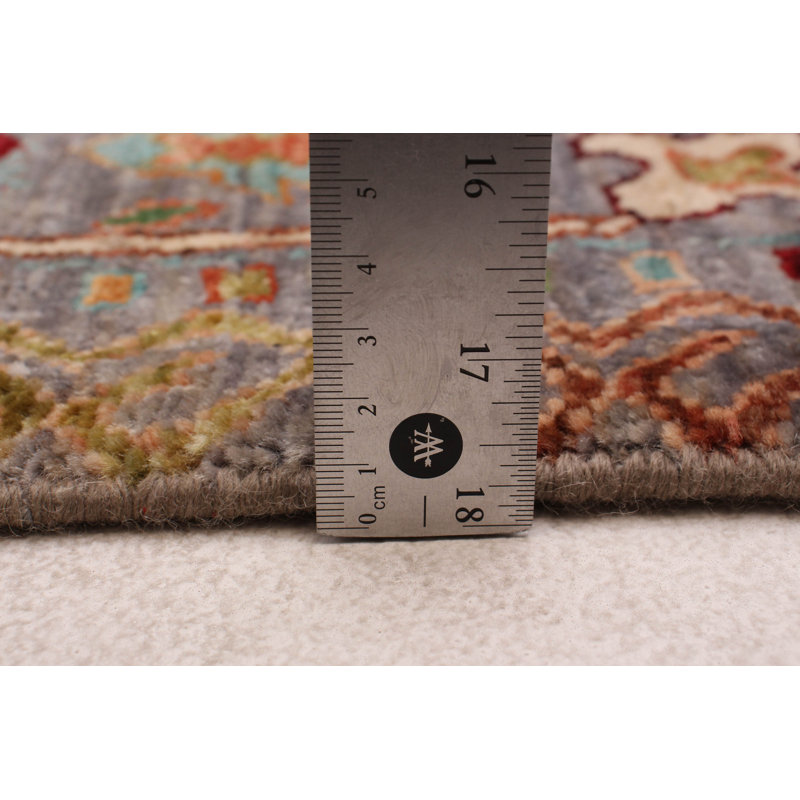 Zanthe One-of-a-Kind 5'8" X 7'11" New Age Wool Area Rug Grey