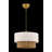 Elegant Metal Chandelier with Cotton Shade, Beige & White, 25.6 x 25.6 x 7.9 inches | CE Certified, E27 Socket (Max 60W) | Modern Design for Dining Room, Living Room & Entryway, Stylish & Functional Lighting Solution-273505540