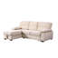 Canapé modulaire en velours beige avec méridienne réversible moderne