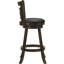 2 tabourets de bar pivotants Cappuccino - ton, coussin de siège noir, salle à manger élégante et élégante, couleur gracieuse pour la pièce