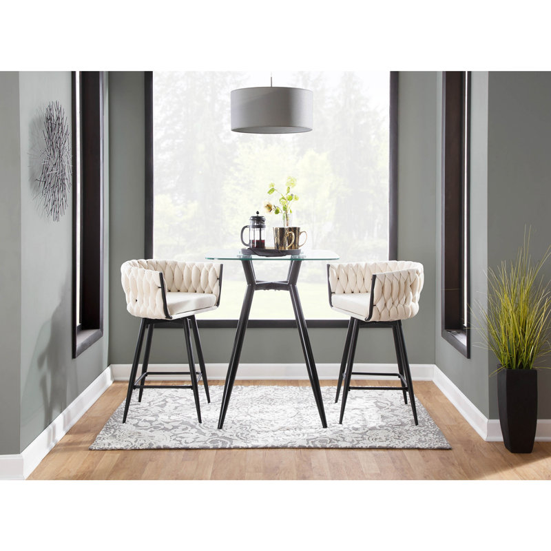 Table de comptoir Mid-Century, Noir