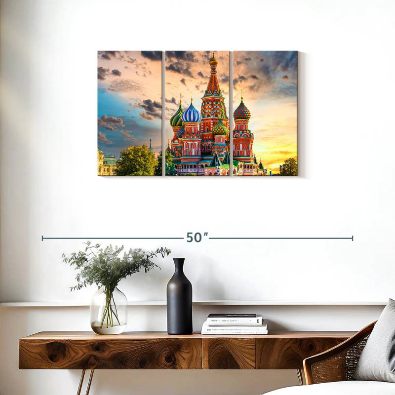 Cathédrale Saint-Basile de Moscou, H 20 po x l 33 po