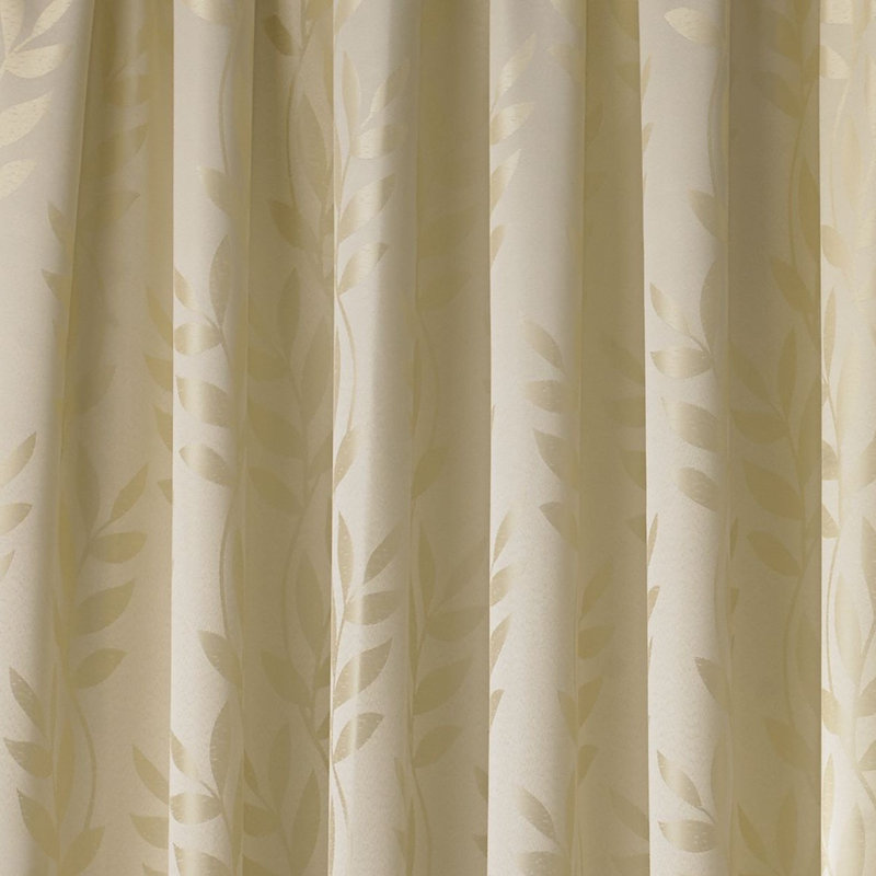 Semi Sheer Curtain Pair, Cream, 167 cm W x 228 cm D
