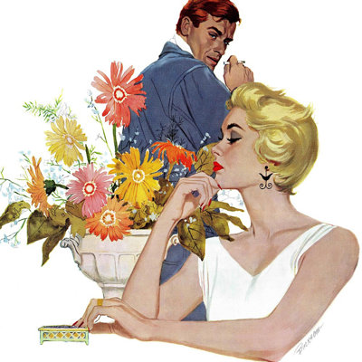 "anniversaire quarrel" par lynn buckham, reproduction d’art sur toile tendue Vintage Fashion