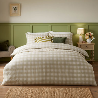 Hartsford Check Classic Polyester Chequered Duvet Cover Set with Pillowcases