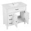 Meuble-lavabo 36 po avec lavabo, armoire de salle de bain avec tiroirs, structure solide et panneau de fibres à densité moyenne, un paquet-2027807917