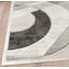 Tapis rectangulaire de salon 2,44 x 3,05 m (8 x 10 pieds), gris argenté, à motifs géométriques sculptés à la main, en polyester à poils courts.-882362043-888540883