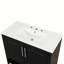 Meuble-lavabo 30 po avec lavabo, armoire de salle de bain multifonctionnelle avec portes et tiroirs, structure solide et panneau de fibres à densité moyenne, gris-413947186