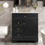 Meuble-lavabo 30 po avec lavabo en céramique, 3 tiroirs, tablette de porte, porte à fermeture douce-1600514787