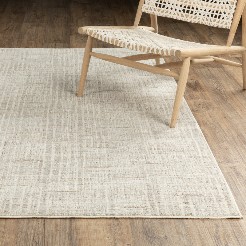 Tapis ivoire / gris Telisa, Rectangle 7 pi 10 po x 10 pi