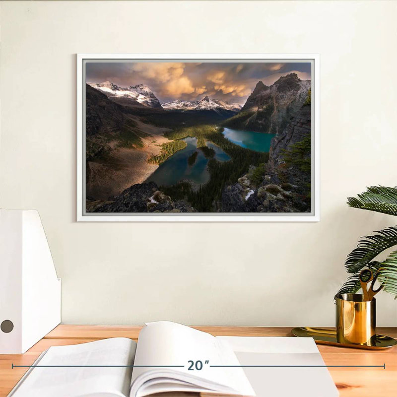 Vast Rocky Mountains, Cadre flottant blanc, 13 po x 9 po