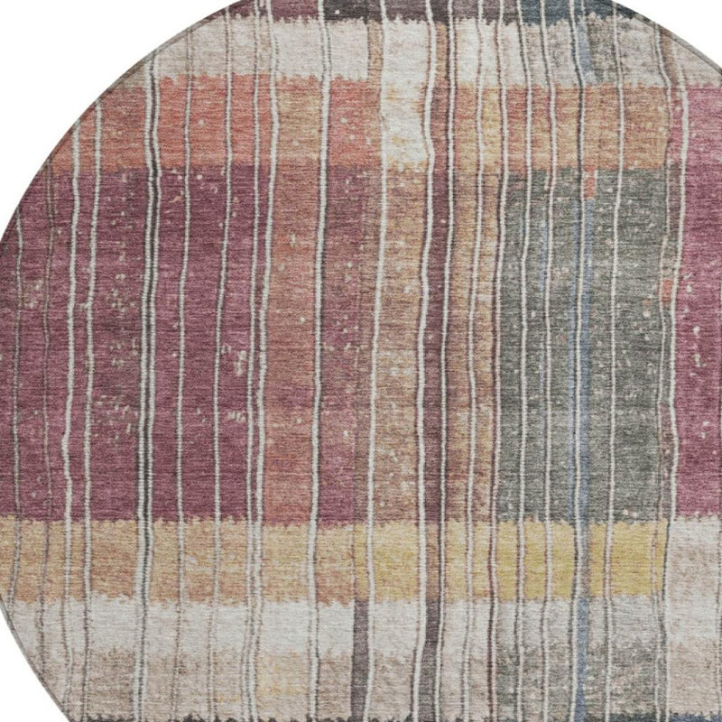 Tapis intérieur lavable rayé 8 pi