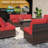 Lekeysha 13 Piece Sofa Seating Group with Fire fit table-1621305106