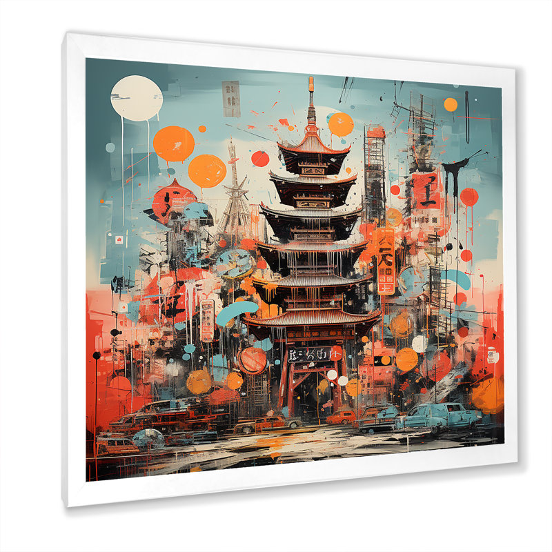 Paysage de rêve de Pékin - art mural de Pékin, Cadre photo blanc, H 30 po x l 30 po x P 1,5 po