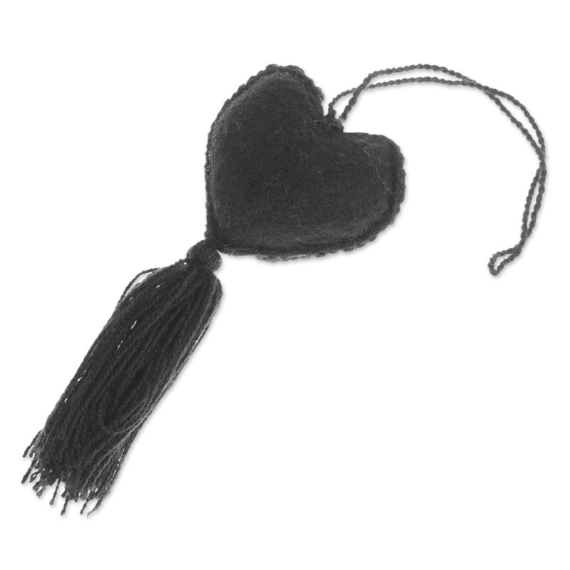 2.4'' Handmade Fabric No Theme Hanging Figurine Ornament, Black