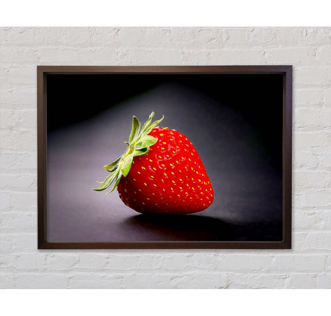 Single Strawberry Delight - Single Picture Frame Kunstdrucke auf Leinwand