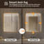 Miroir de meuble-lavabo à DEL 36 po x 30 po, à éclairage avant et rétroéclairé, antibuée, 3 couleurs, à intensité variable à 5 niveaux, fixation murale horizontale et verticale